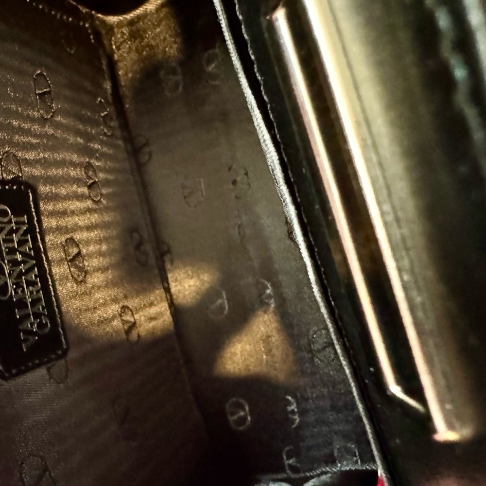 Valentino Garavani Vintage Black Leather Handbag RARE- ONLY ONE ON POSH! - Picture 14 of 15